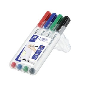 Lumocolor whiteboard compact pen 1-2mm st 4stk